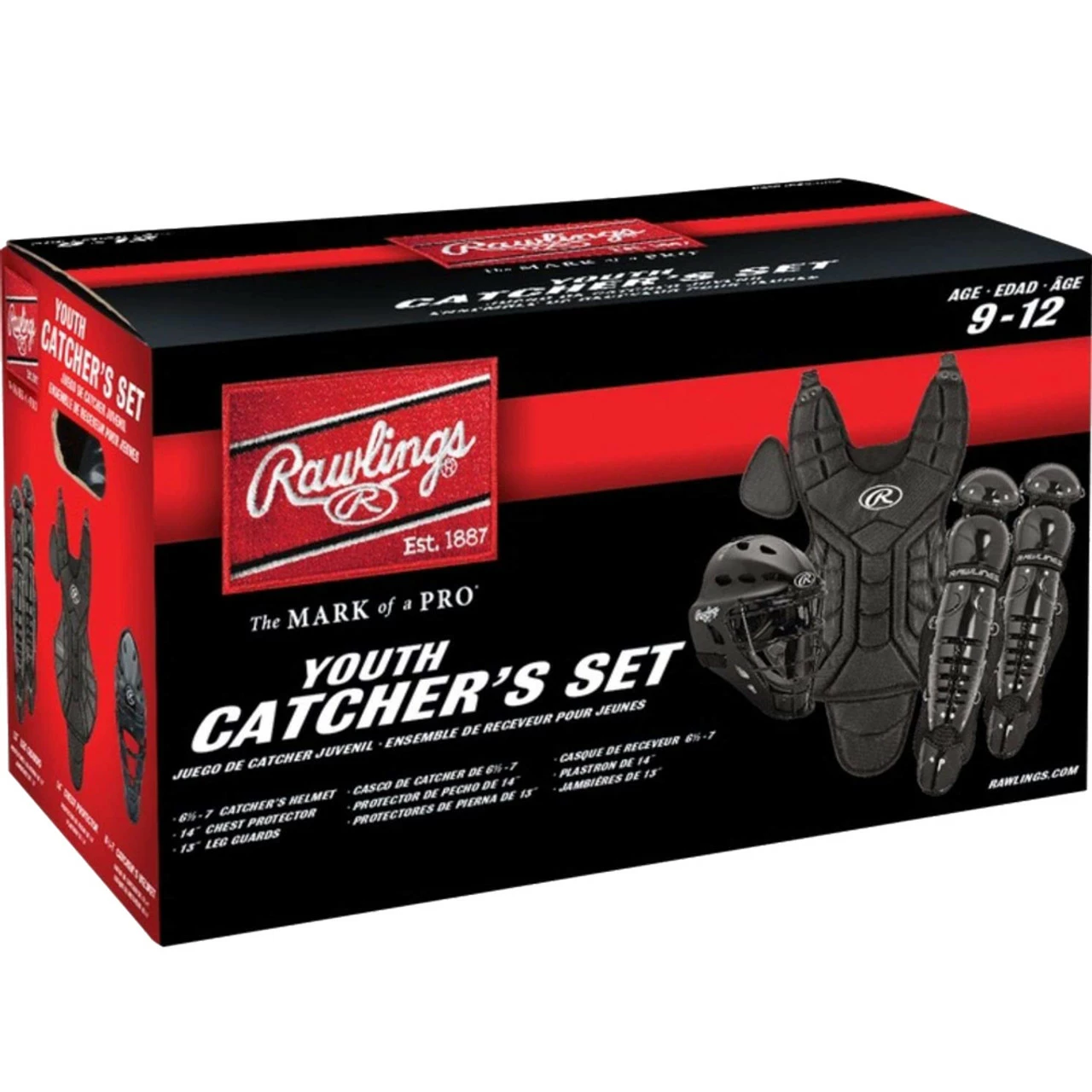Rawlings Players Youth Baseball Catchers Set Age 9-12 NOCSAE Approved 3 Rawlings Players Youth Baseball Catchers Set Age 9-12 NOCSAE Approved