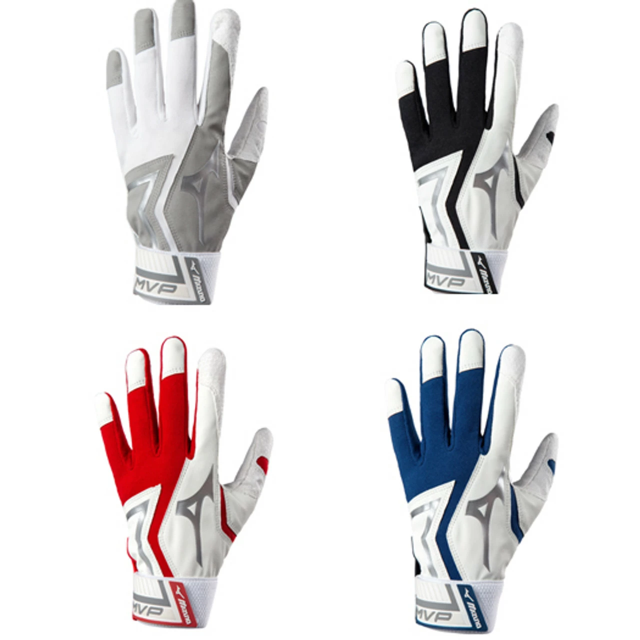 Mizuno MVP Youth Baseball Batting Gloves 330410 2 Mizuno MVP Youth Baseball Batting Gloves 330410