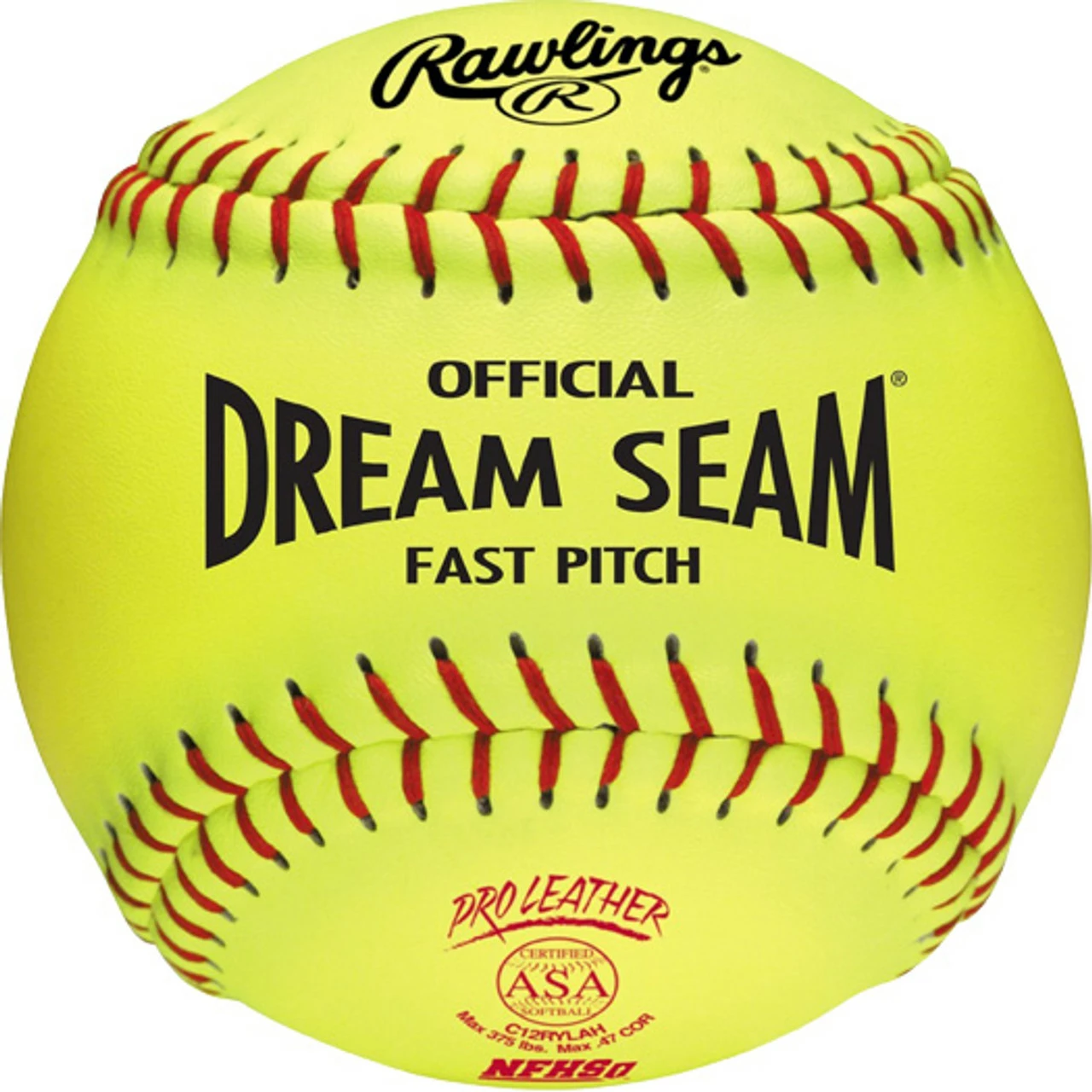 Rawlings C12RYLAH 12" Dream Seam Fastpitch Softball-Dozen 3 Rawlings C12RYLAH 12" Dream Seam Fastpitch Softball-Dozen
